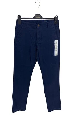 Izod Boys Vestido Pantalón Frente Plano Azul Marino Cintura Ajustable Talla 16 Foto 1 de 4