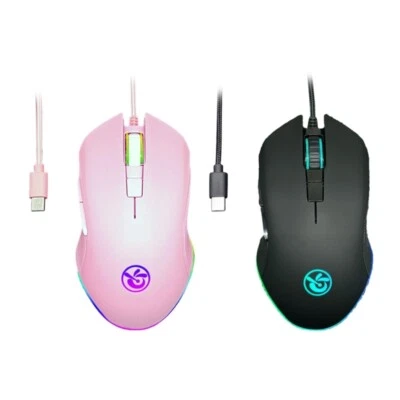 Type C Mouse Ergonomic USB C Mice for Gaming 6 Buttons 3600DPI, Compatibility - Image 1 of 4