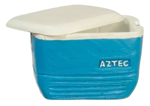Dollhouse Miniature - Blue Igloo Cooler ice chest w/ Removable Lid - 1:12 Scale - Picture 1 of 1
