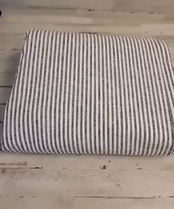 Pottery Barn Wheaton Striped Linen Cotton Duvet Cover Full/Queen Navy - Picture 1 of 2