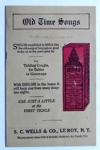 SC WELLS & CO Le Roy NY Medicine Catalog Songbook Liniment Laxative Cough Med vG - Foto 1 di 4