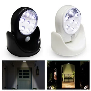 Motion Activated 7 LED Light Batteries Wireless Light Indoor Outdoor Cabinet - Picture 1 of 16