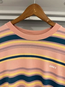 OBEY highland long sleeve top in pink T-Shirt - Pink XL Extra Large - Picture 1 of 4