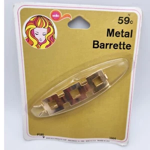 1970's gold tone Hair Barrette New in original packaging 2.5" hair clip - Picture 1 of 5