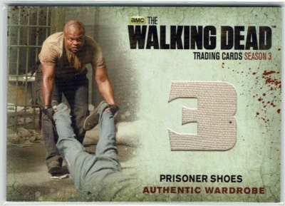 Walking Dead Season 3 Part 1 TWD Wardrobe Costume Card M14 Prisoner Shoes - Image 1 of 2
