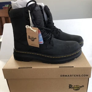 Stivali da combattimento unisex Dr Martens Iowa WP uomo 7 donna 8 pelle nera nuovi con scatola 25247001 - Foto 1 di 10
