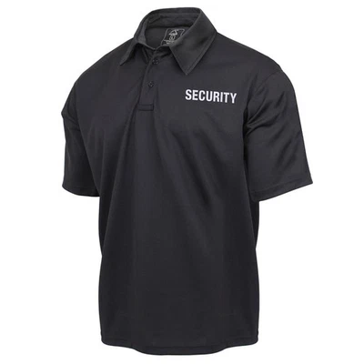 Security' Shirt - Black Moisture Wicking SECURITY Polo  Shirt  Small - Image 1 of 2