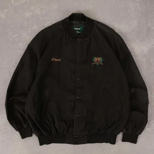 Chaqueta Bomber Pennington Field XL De Colección Años 90 Hecha en EE. UU. Para Hombre Negra  - Imagen 1 de 6