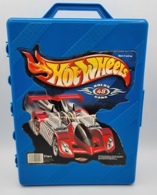 Hot Wheels 2002 Molded 48 Car Case Blue - Image 1 of 4