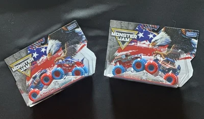 MONSTER JAM 2025 Stars & Stripes Grave Digger Digatron El Toro Loco Megalodon - Image 1 of 4