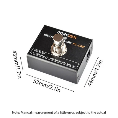 MARKENLOS DOREMiDi MIDI Fuß-Controller E-Gitarre MIDI Effekte Pedal Plug And Play MIDI EGG