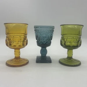 Lot of 3 VTG Indiana Glass Kings Crown/Colony Cordial Goblets 3.5” EUC - Picture 1 of 7