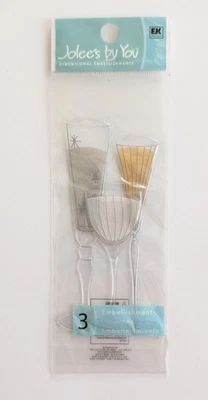  Jolee's Wine Champagne Glasses Mini Pack Of Scrapbooking Embellishments - Image 1 of 3