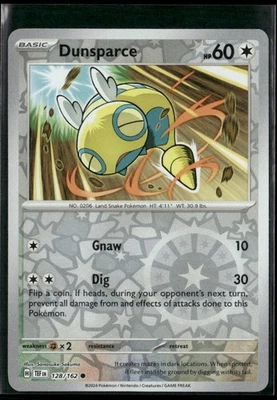 Pokemon Dunsparce #128/162 SV05: Temporal Forces Reverse Holo NM - Image 1 of 2