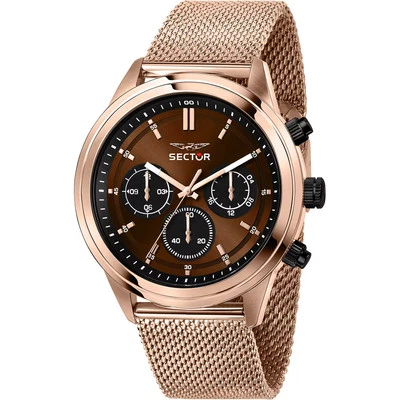 SECTOR NO LIMITS Sector 670 R3253540009 Orologio Multifunzione in acciaio IP Rose Gold mesh band