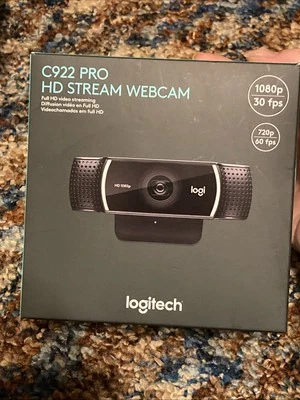 Logitech C922 Pro Stream 1080p HD Webcamera - Black - Image 1 of 2