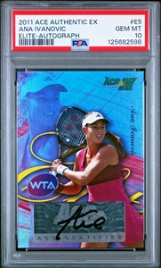 2011 Ace Authentic EX ELITE ANA IVANOVIC /25 Auto Signature # E5-13 PSA 10 - Bild 1 von 2