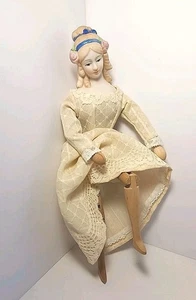 Shackman frühe amerikanische Gelenkpuppe aus Holz & Porzellan hergestellt in Japan 9,5 Zoll Puppe - Bild 1 von 8