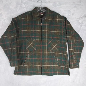 Vintage Johnson Woolen Mills Plaid Jacket Adults 16 Hunting Shirt Full Zip - Picture 1 of 10
