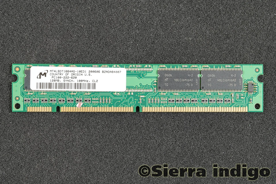 Micron MT4LSDT1664AG-10ED1 PC100-222-620 128MB Memory RAM - Image 1 of 1