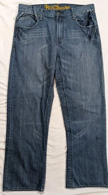 VTG Fox Racing Jeans Mens 34x32 Blue Denim Duster Relaxed Straight Grunge Y2k - Image 1 of 4