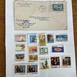 Lot~17 Canada stamps+airmail cover~1938-1976~Christmas~Scottish arrival~Eskimo - Picture 1 of 15