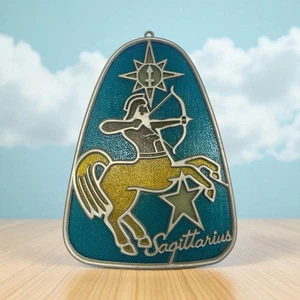 Vintage '70 Floralier Plastic Sagittarius Zodiac Sign Sun Catcher - Picture 1 of 14