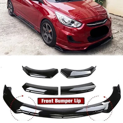 For Hyundai Accent GT Front Bumper Cover Lip Chin Splitter Body K Spoiler Glossy Foto 1 de 4
