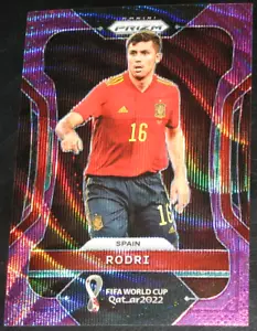 Copa Mundial Prizm 2022 Rodri Onda Púrpura #94/99 #227 Base España - Imagen 1 de 2