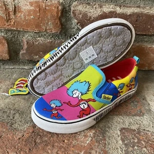 Skechers Dr Seuss “Thing Ran Up” Kids Shoes Size 1.5 Cartoon Thing 1 Thing 2 New - Picture 1 of 12