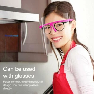 VISIERE DE PROTECTION INTEGRALE ANTI PROJECTION 3 COULEURS  BLEU / ROSE / BLANC  - Photo 1/12