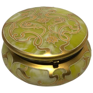 Beautiful Art Nouveau Loetz Jugendstil Art Glass Trinket Box - Picture 1 of 24