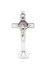 Car - Table Cross Sticker St Benedict White Crucifix Holyland Jerusalem Souvenir