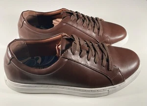 Nick Graham Shoes Men’s 9 Brown White Lace Up Comfort Uncommon Bob Sneakers - Picture 1 of 14