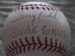 Terry Puhl Autograph Signed Inscribed OML Baseball Tristar COA w/ Baseball Cube - Picture 1 of 6