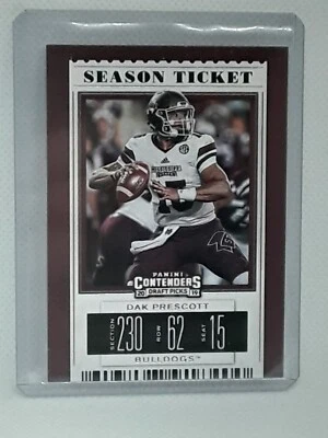 Dak Prescott 2019 Contenders Draft Picks - #25 - Mississippi State - Image 1 of 2