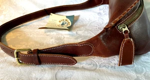 MANLY "BIO-HIDE" GEN ITALIAN COWHIDE WAIST PACK NWT - Picture 1 of 9