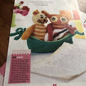 The Owl & Pussy Cat, Toy, Knitting Pattern DK, Music Lovers Mascot