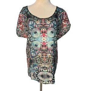 Rock and Republic Women's SMALL Multi Artsy Print Shirt - Picture 1 of 5