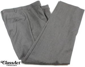 Calvin Klein Vestito Pantalone Grigio Lana Fronti Piatti Tg 36R 36" X 31" - Foto 1 di 8