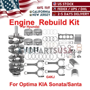 Engine Full Rebuild Overhaul Piston Kit for Hyundai Kia 2.4L GDI G4KJ Engine Set - Picture 1 of 23