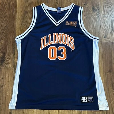 Винтажная баскетбольная футболка стартовой команды Illini размер XL University of Illinois - Изображение 1 из 4