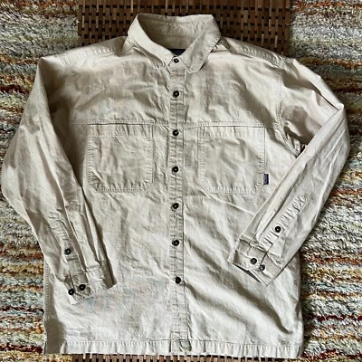 VTG Patagonia Canvas Button Down Work Shirt Khaki Beige Men's Size Medium M - Image 1 of 3