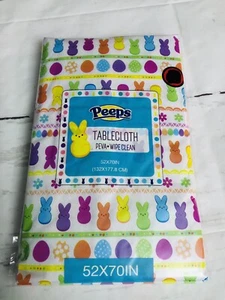 Mantel de vinilo Peeps EASTER PEVA 52x70 conejos oblongos coloridos - Imagen 1 de 3