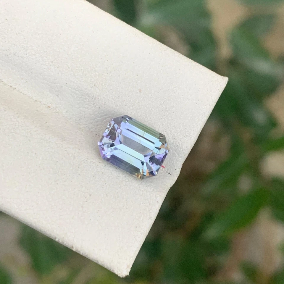 3.30 Cts Tanzanite SI Purple Color 9mm Emerald Shape Loose Gemstone Tanzania - Image 1 of 4