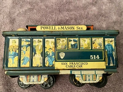 Tin Litho Friction San Fransico Cable Car Powell & Mason Sts. Made in Japan 514 - Image 1 of 4