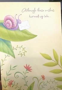 Tarjeta de cumpleaños tardía, esto está llegando tarde, pero espero que el cumpleaños sea genial! - Imagen 1 de 2