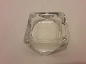 Posacenere Doppio Quadrato Vetro Cristallo Val St. Lambert Design Contemporaneo - Foto 1 di 2