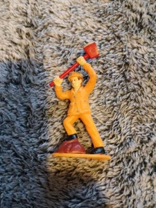 Vintage funrise Retro Mini Toy Figure orange Roadside Workman with πͺ - Picture 1 of 5