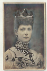 Novelty Bas-Relief Vintage Postcard Queen Alexandra Early 1900s Royalty